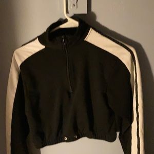 Black and white woman's small sweatshirt